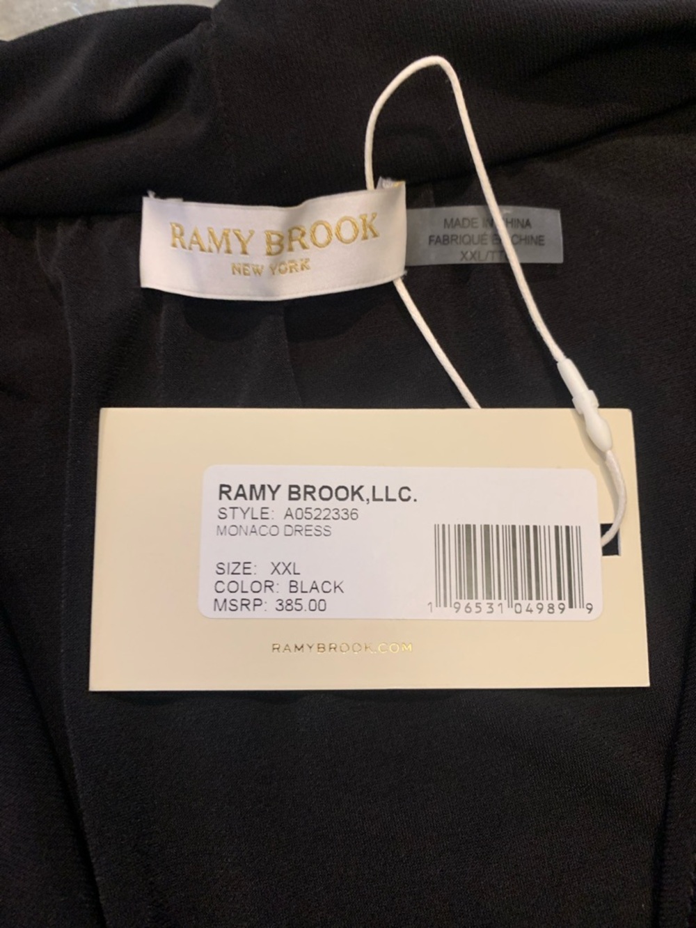 Ramy Brook black maxi dress, size XXL, NWT - Picture 4 of 4